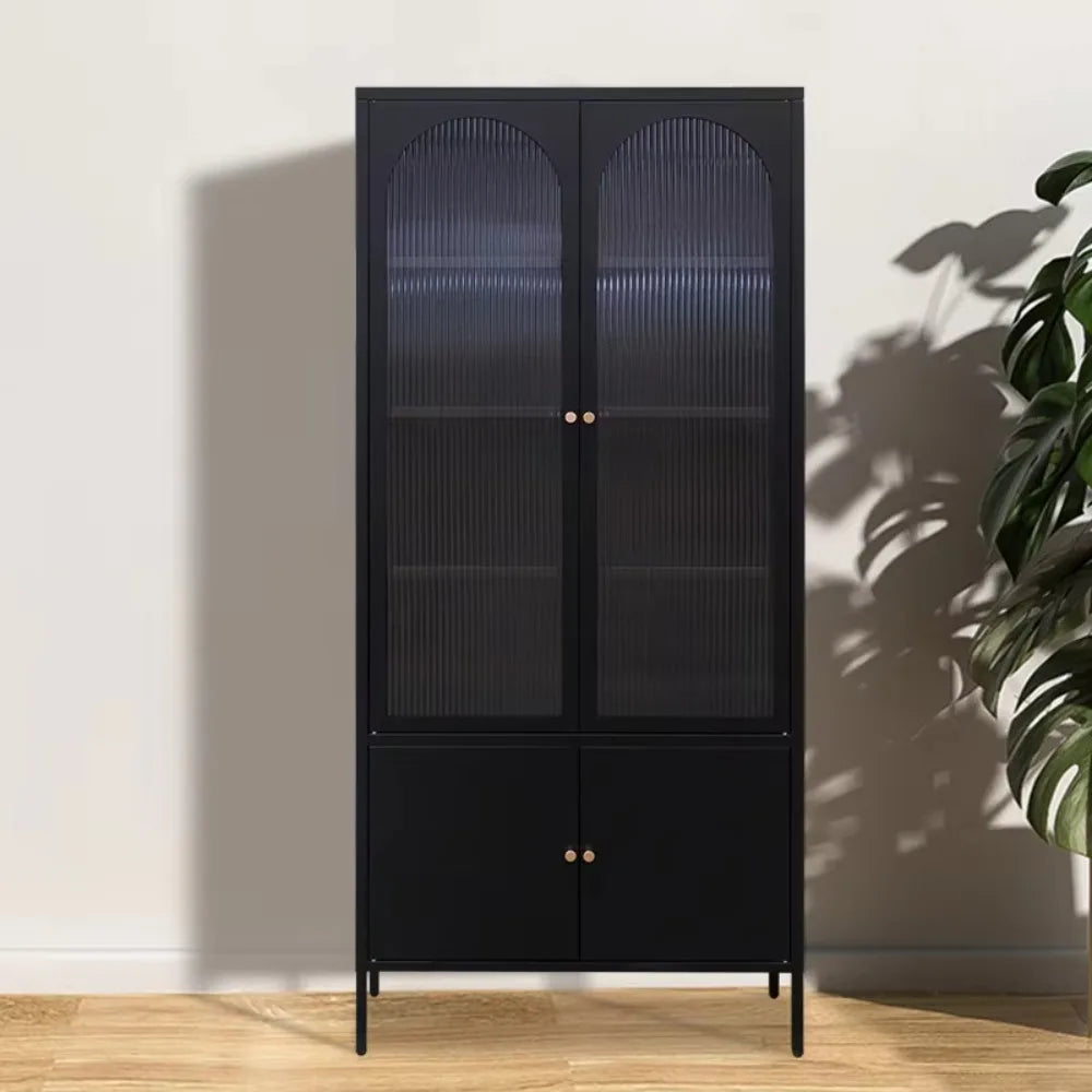 Tall Glass-Door Cabinet