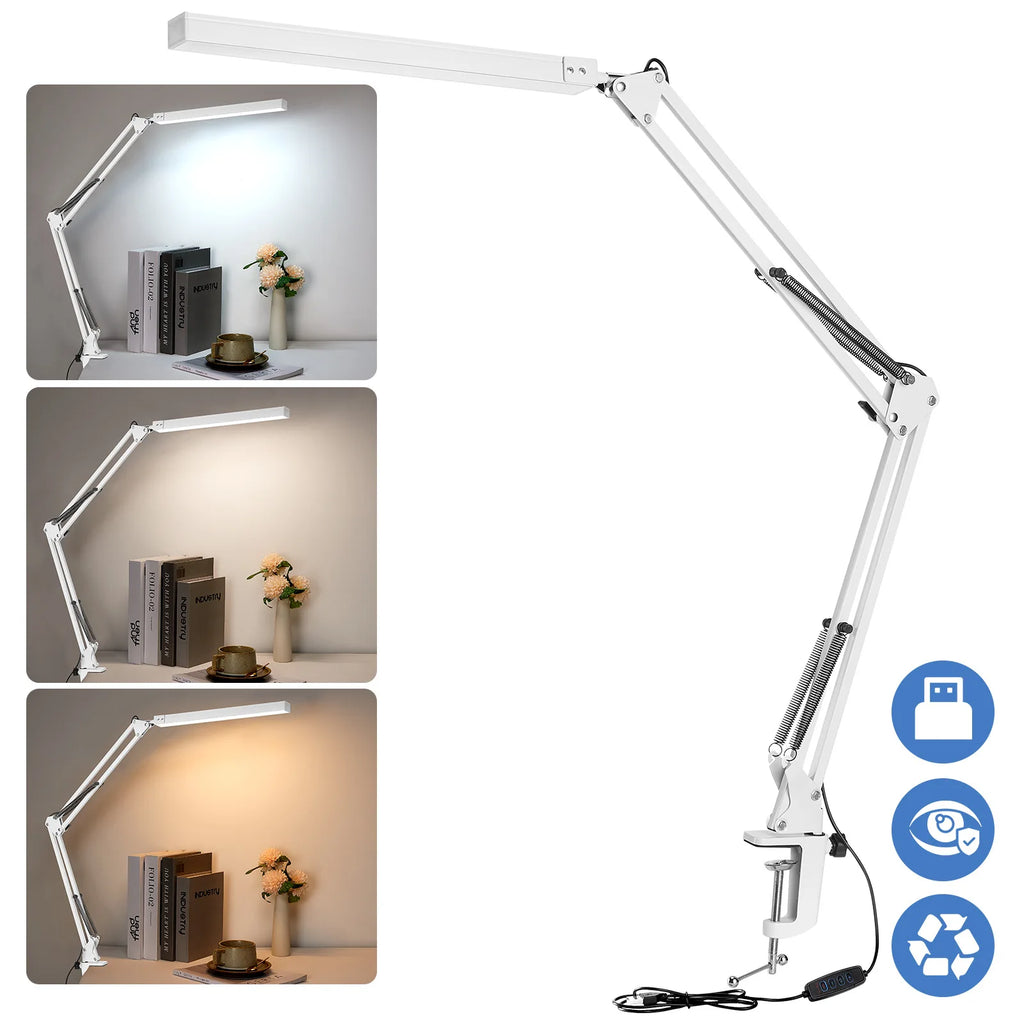 Clamp-On LED Desk Lamp