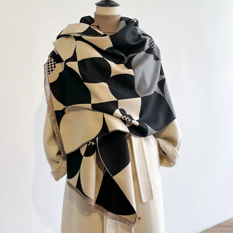 Jacquard Fringe Scarf