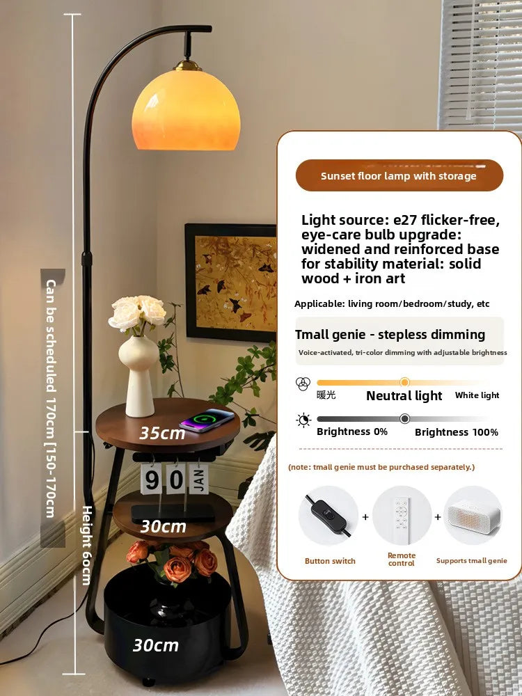 Antique Bedside Floor Lamp