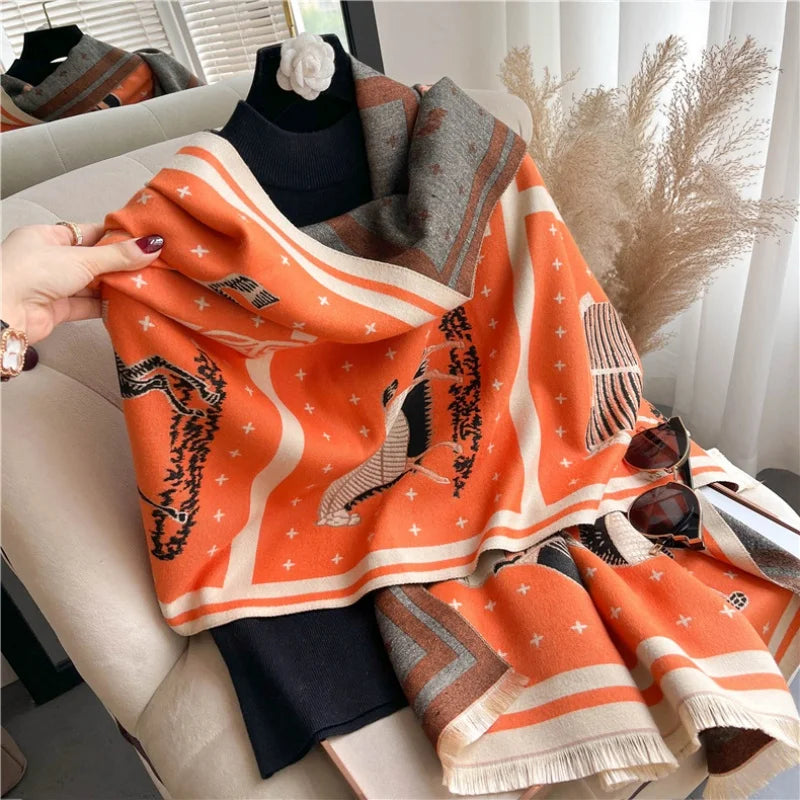 Horse Print Blanket Scarf