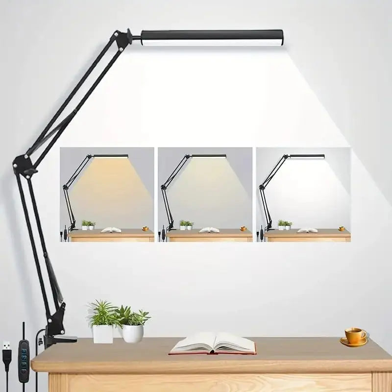 Clamp-On LED Desk Lamp
