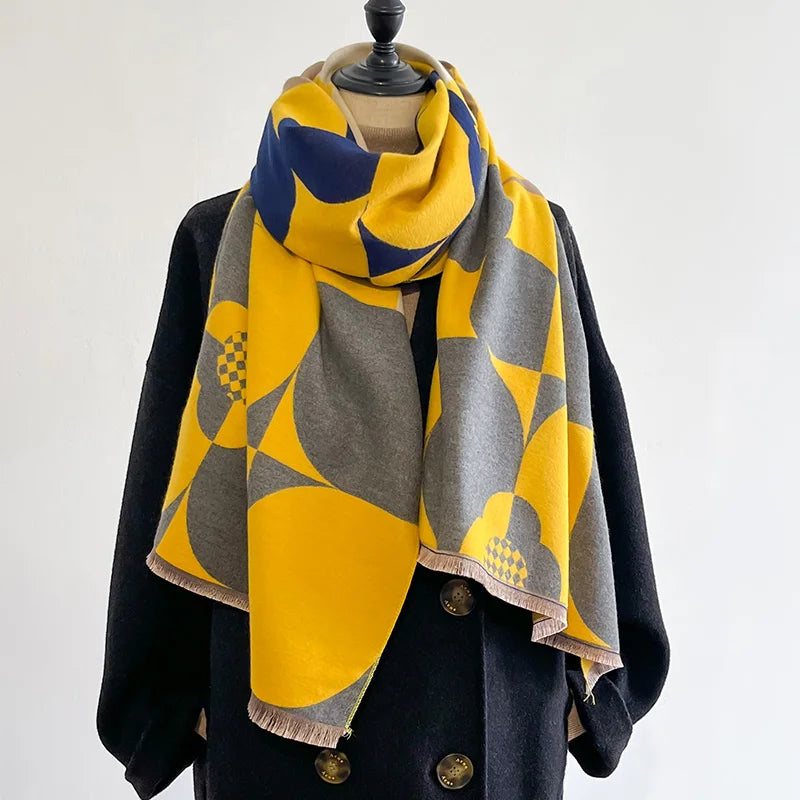 Jacquard Fringe Scarf