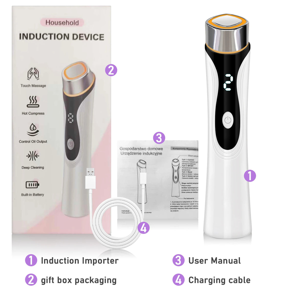 Facial Massager, 4 Modes