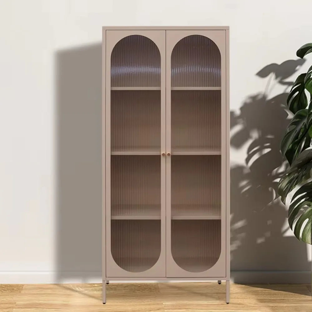 Tall Glass-Door Cabinet