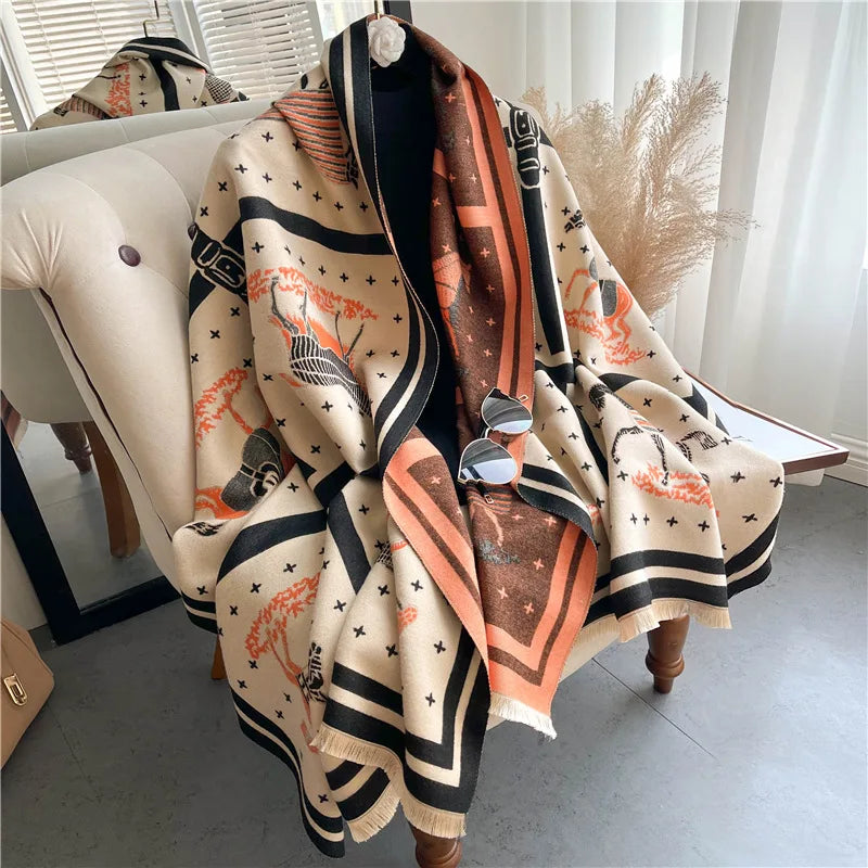 Horse Print Blanket Scarf