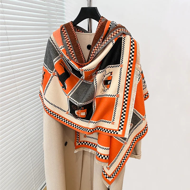 Horse Print Poncho