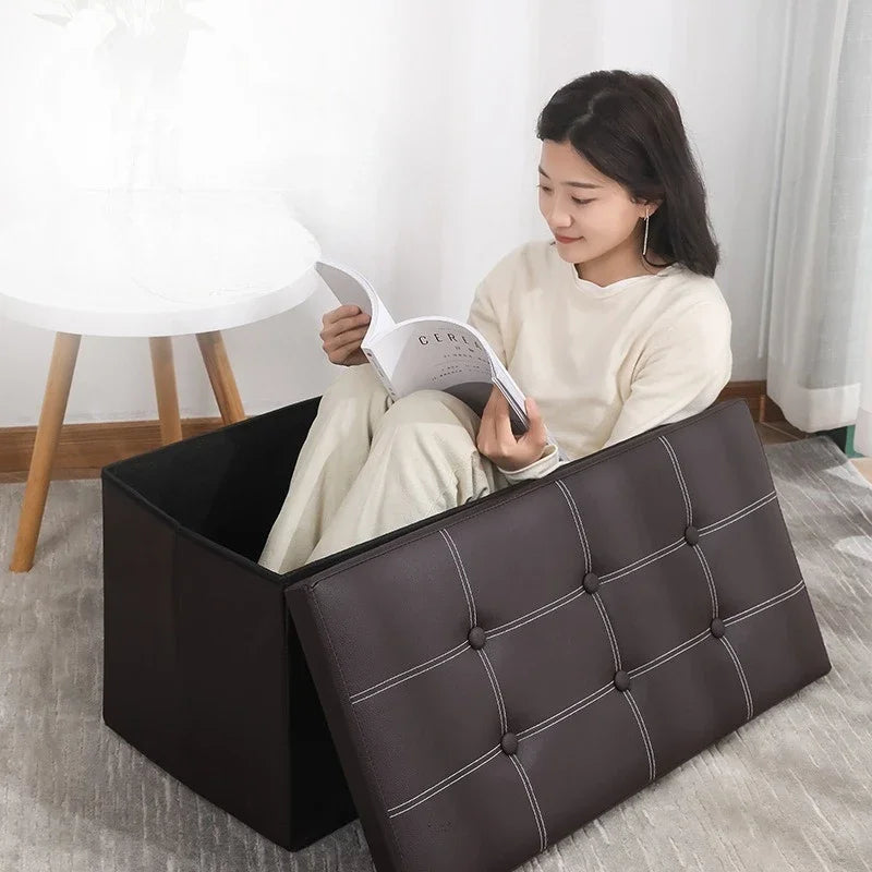 Folding Storage Ottoman