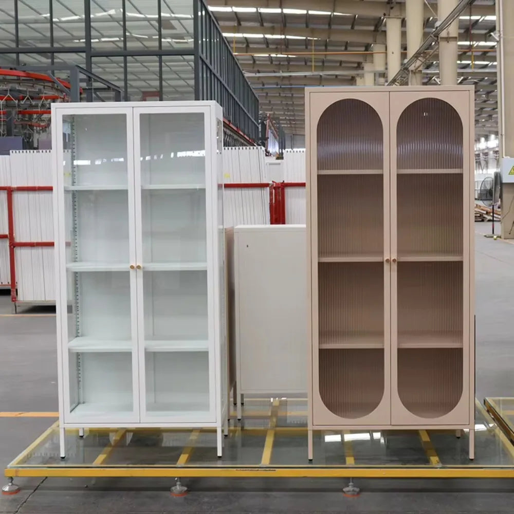 Tall Glass-Door Cabinet