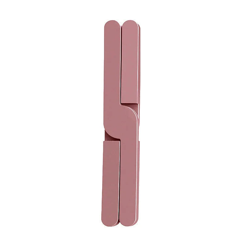 Folded silicone pot mat in grayish red