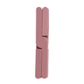 Folded silicone pot mat in grayish red