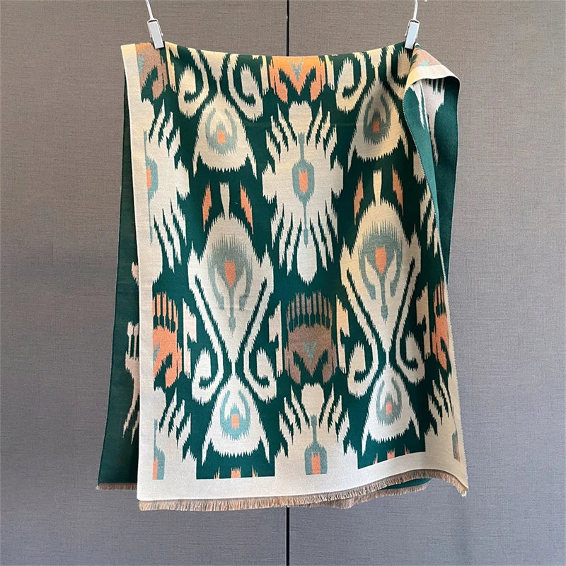 Printed Poncho Scarf