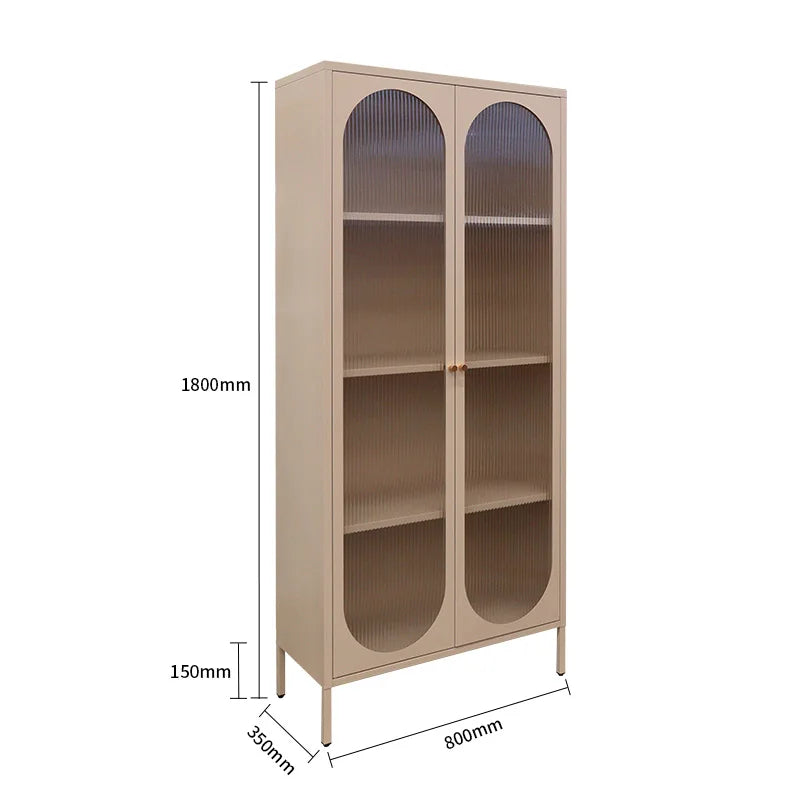 Tall Glass-Door Cabinet