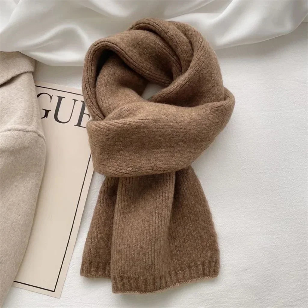 Ladies Cashmere Scarf Women Winter Warm Luxury Solid Color Shawl and Wraps Female Warm Thick Wool Neckerchief Blanket Pashmina
