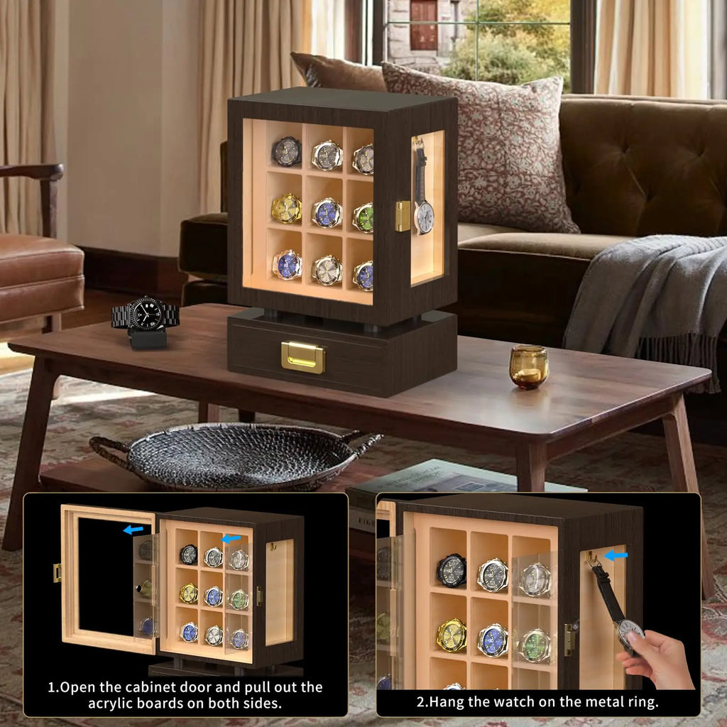 Walnut Watch Display Box