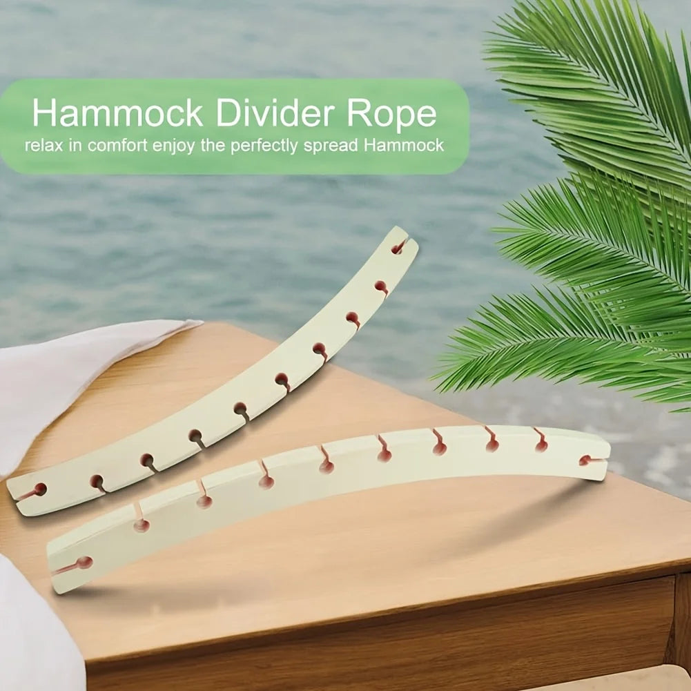 2Pcs Detachable Wooden Hammock Spreader Bars Lightweight Sturdy Anti-Tip Replacement Bars for Camping Garden Backyard Hammock