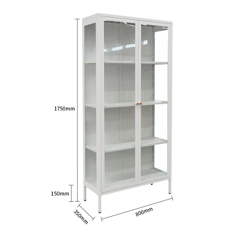 Tall Glass-Door Cabinet