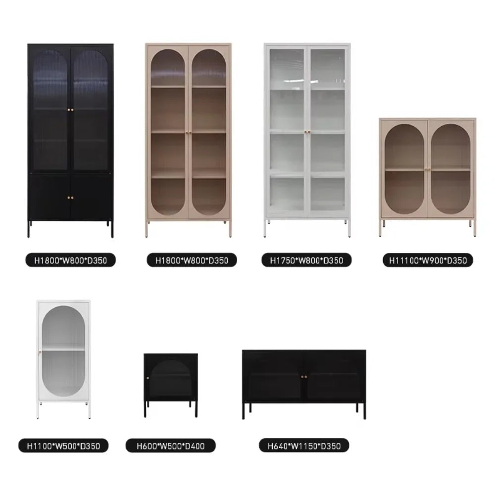 Tall Glass-Door Cabinet