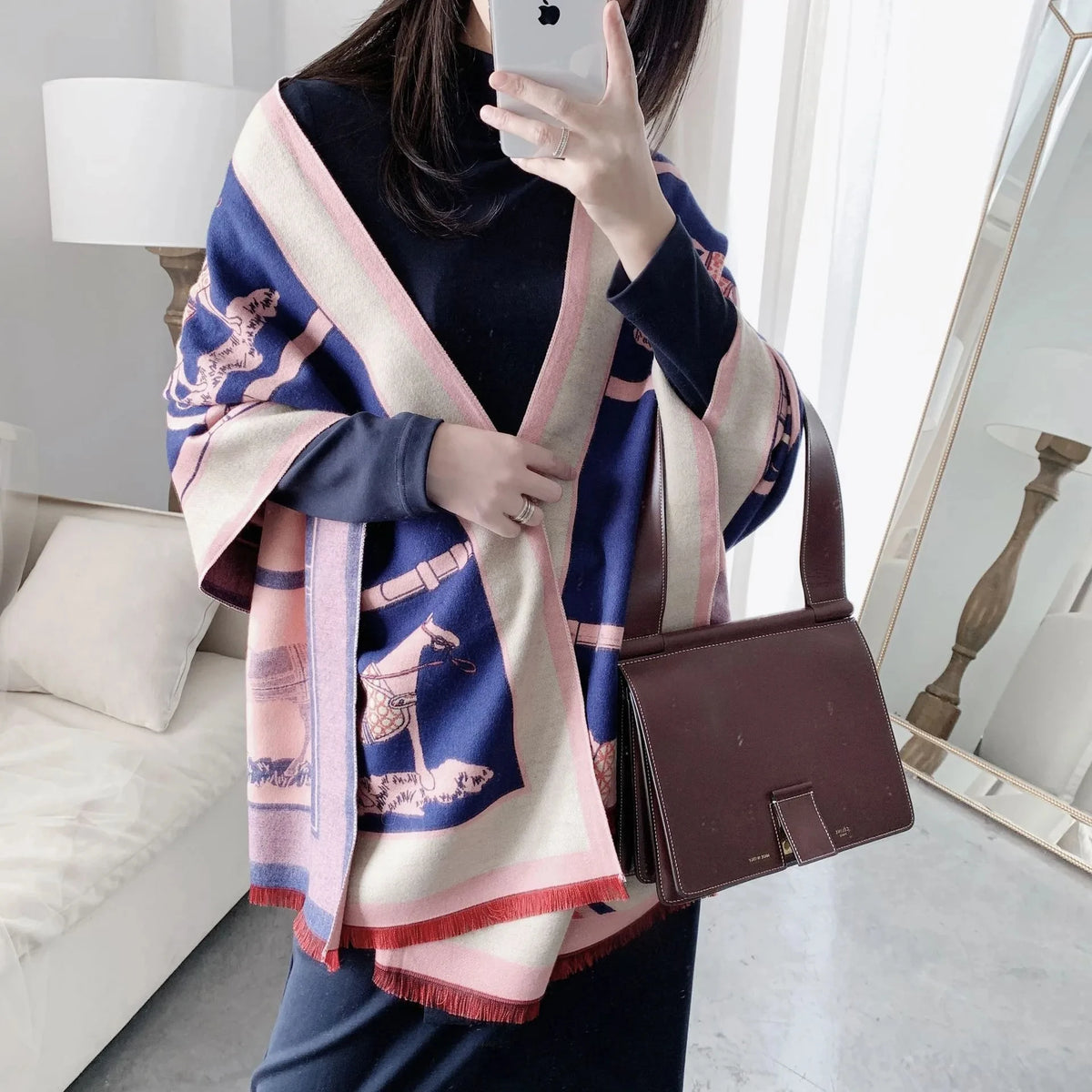 Horse Print Wrap Scarf