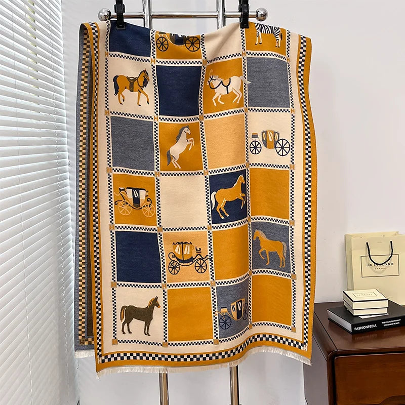 Horse Print Poncho