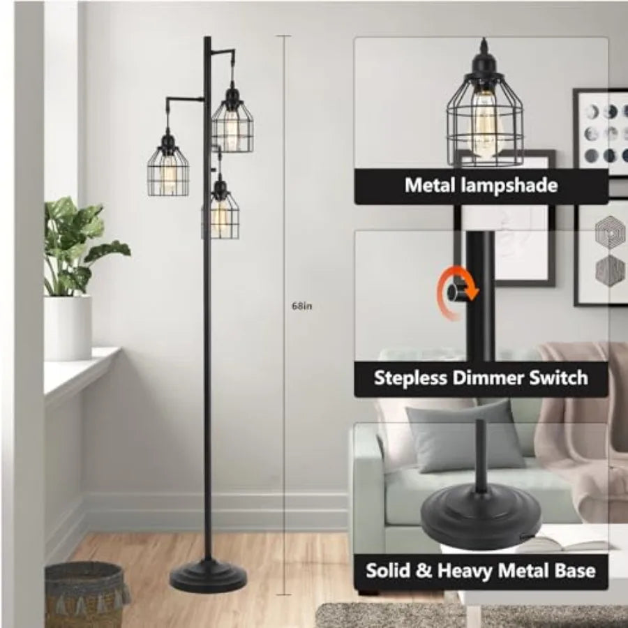 Industrial Tree Floor Lamp