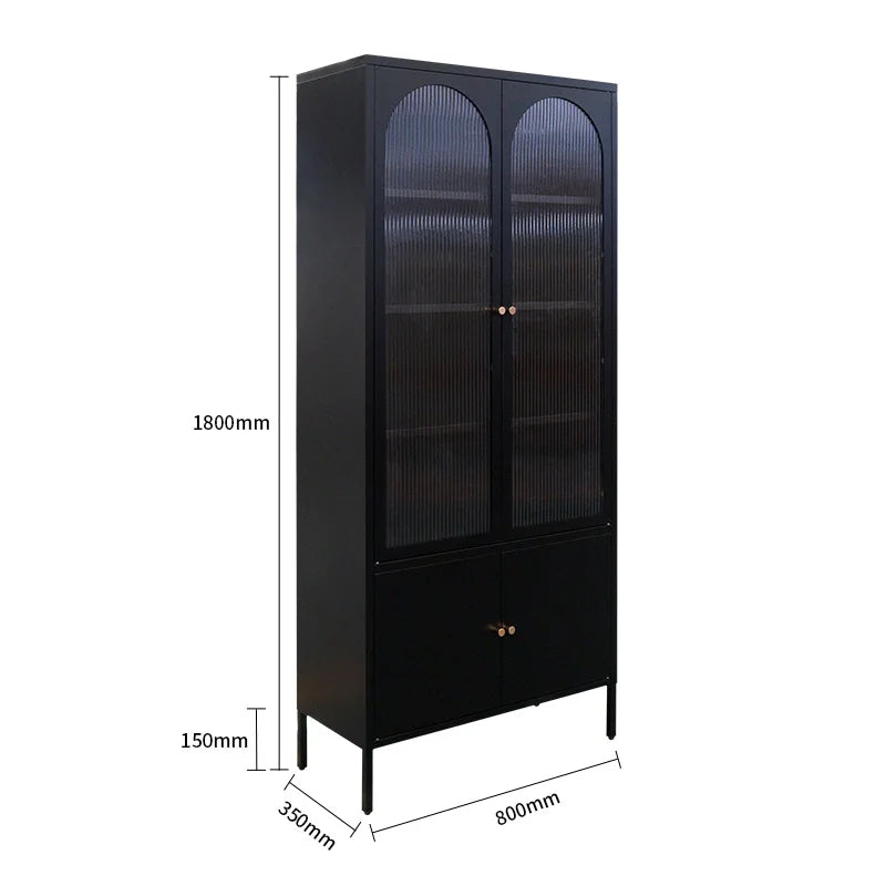 Tall Glass-Door Cabinet