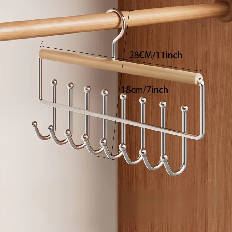Wooden Hat & Belt Rack