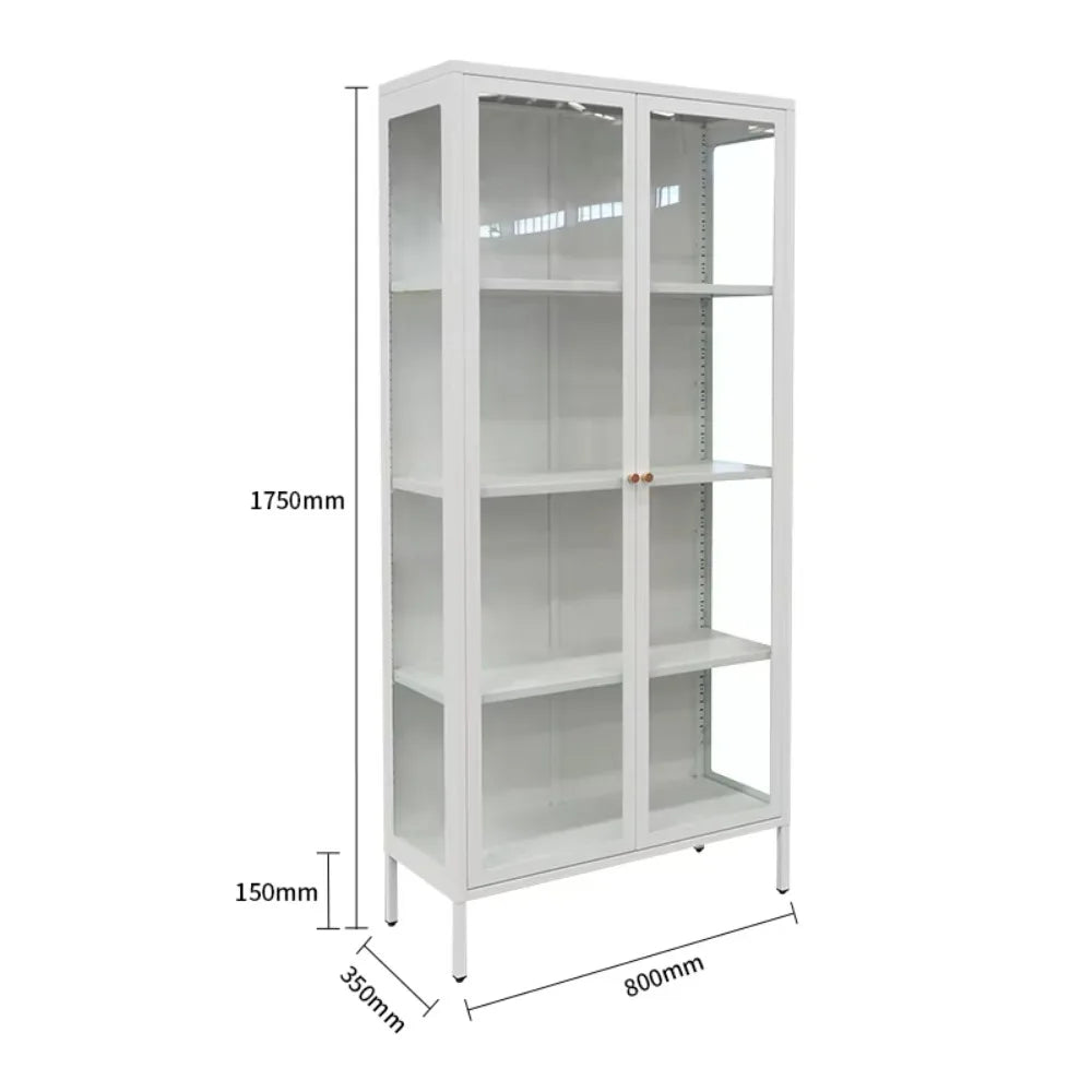 Tall Glass-Door Cabinet