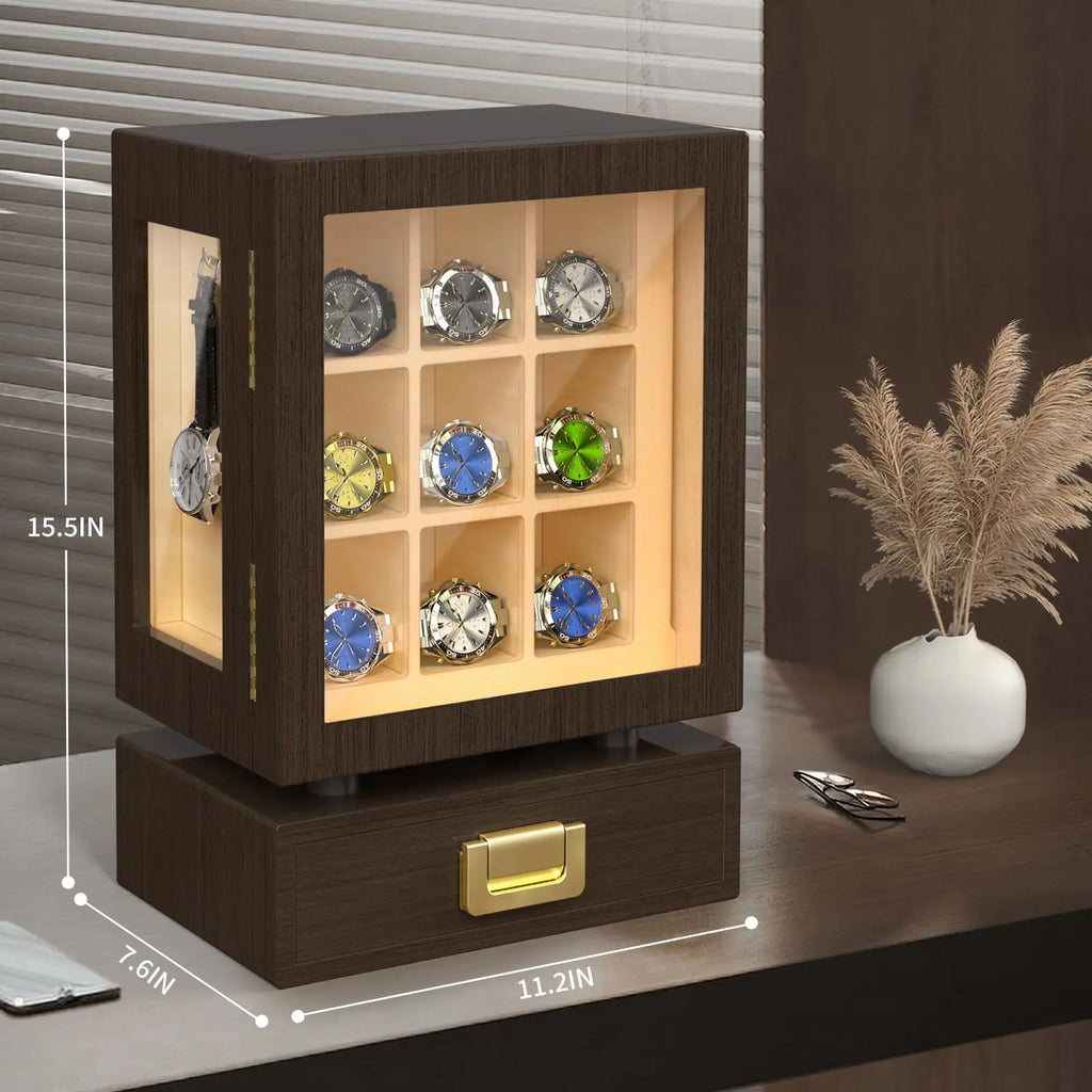 Walnut Watch Display Box
