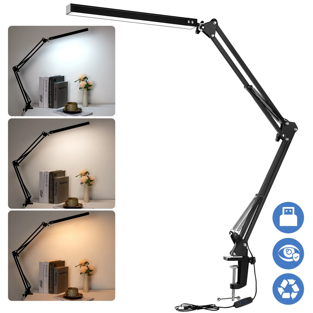Clamp-On LED Desk Lamp