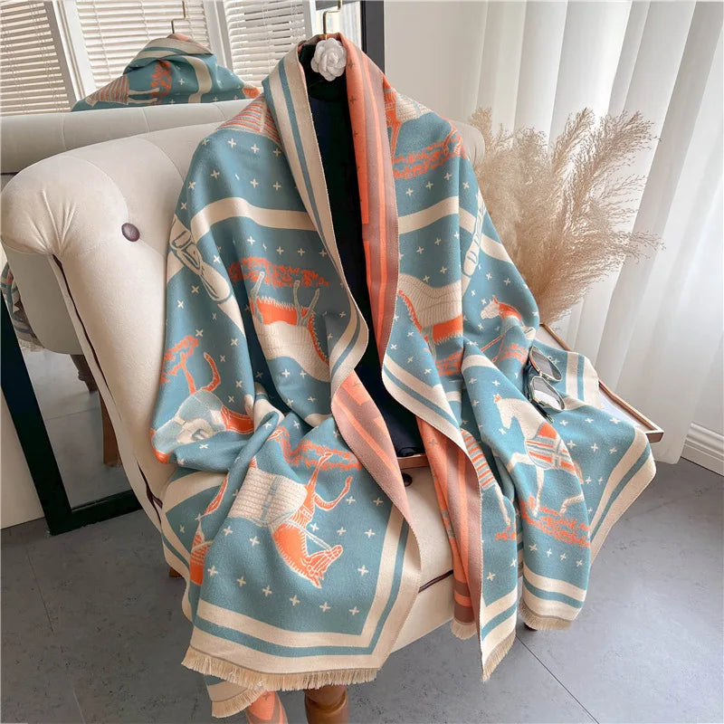Horse Print Blanket Scarf