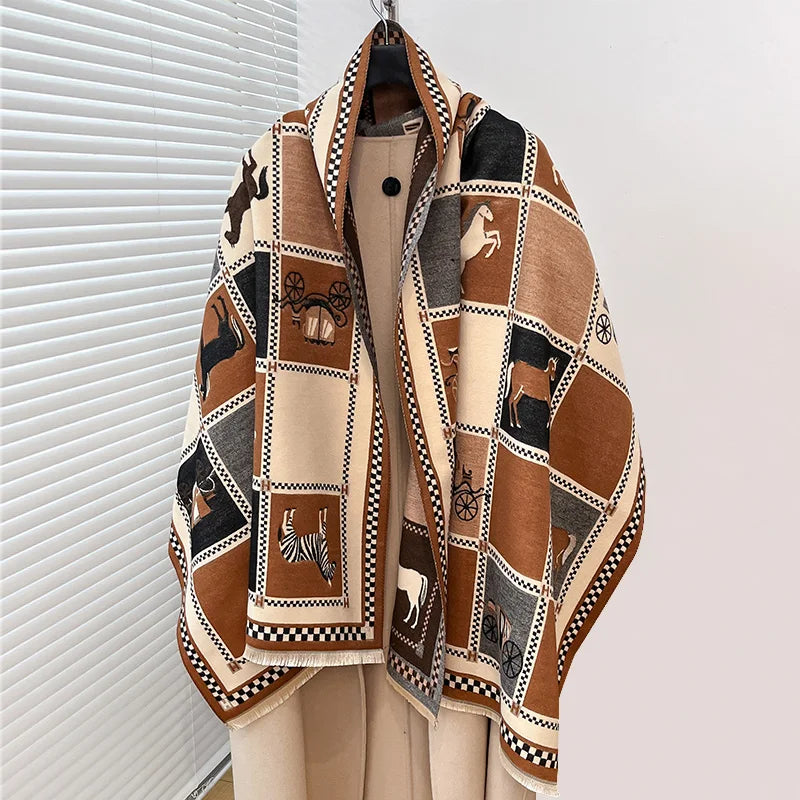 Horse Print Poncho