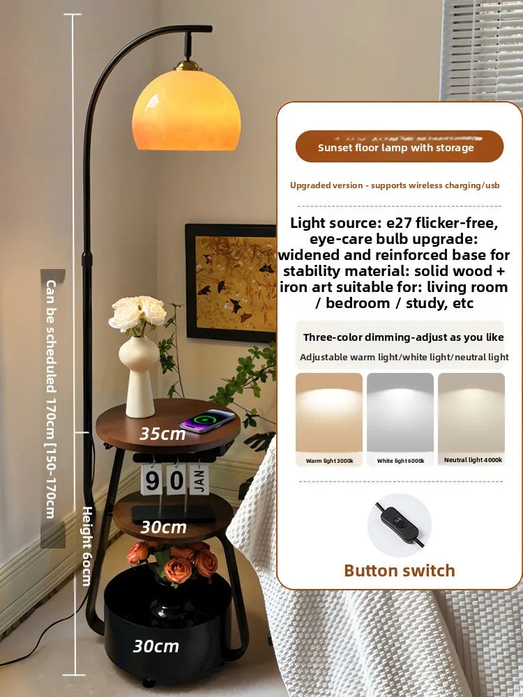 Antique Bedside Floor Lamp