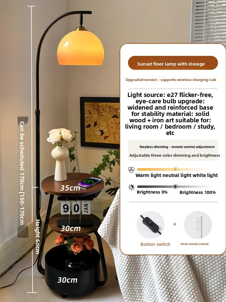 Antique Bedside Floor Lamp