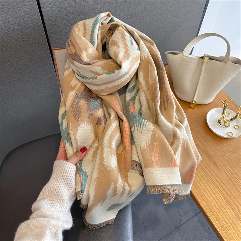 Printed Poncho Scarf