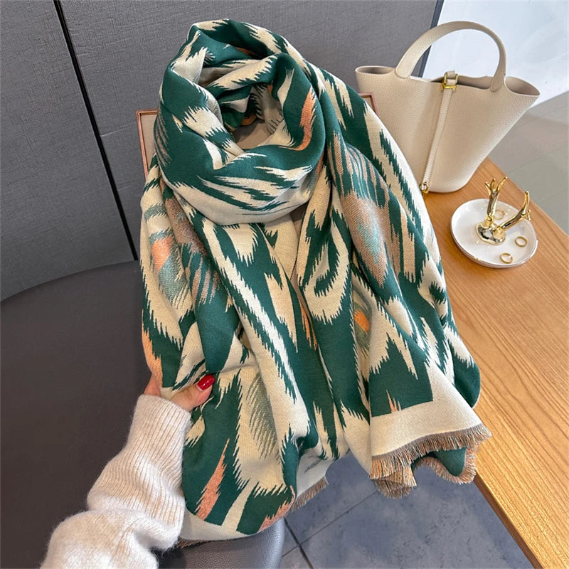 Printed Poncho Scarf