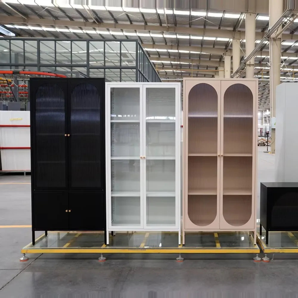 Tall Glass-Door Cabinet