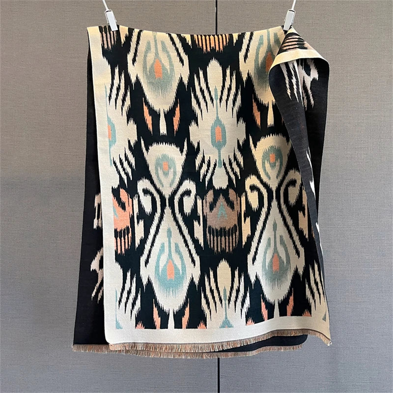 Printed Poncho Scarf