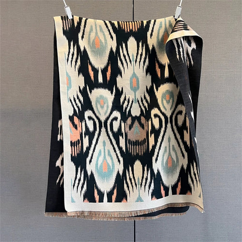 2025 Brand Warm Cashmere Poncho Shawl Scarf Luxury Print Thick Pashmina Winter Blanket Wraps Bufanda Casual Hijab Stoles Echarpe